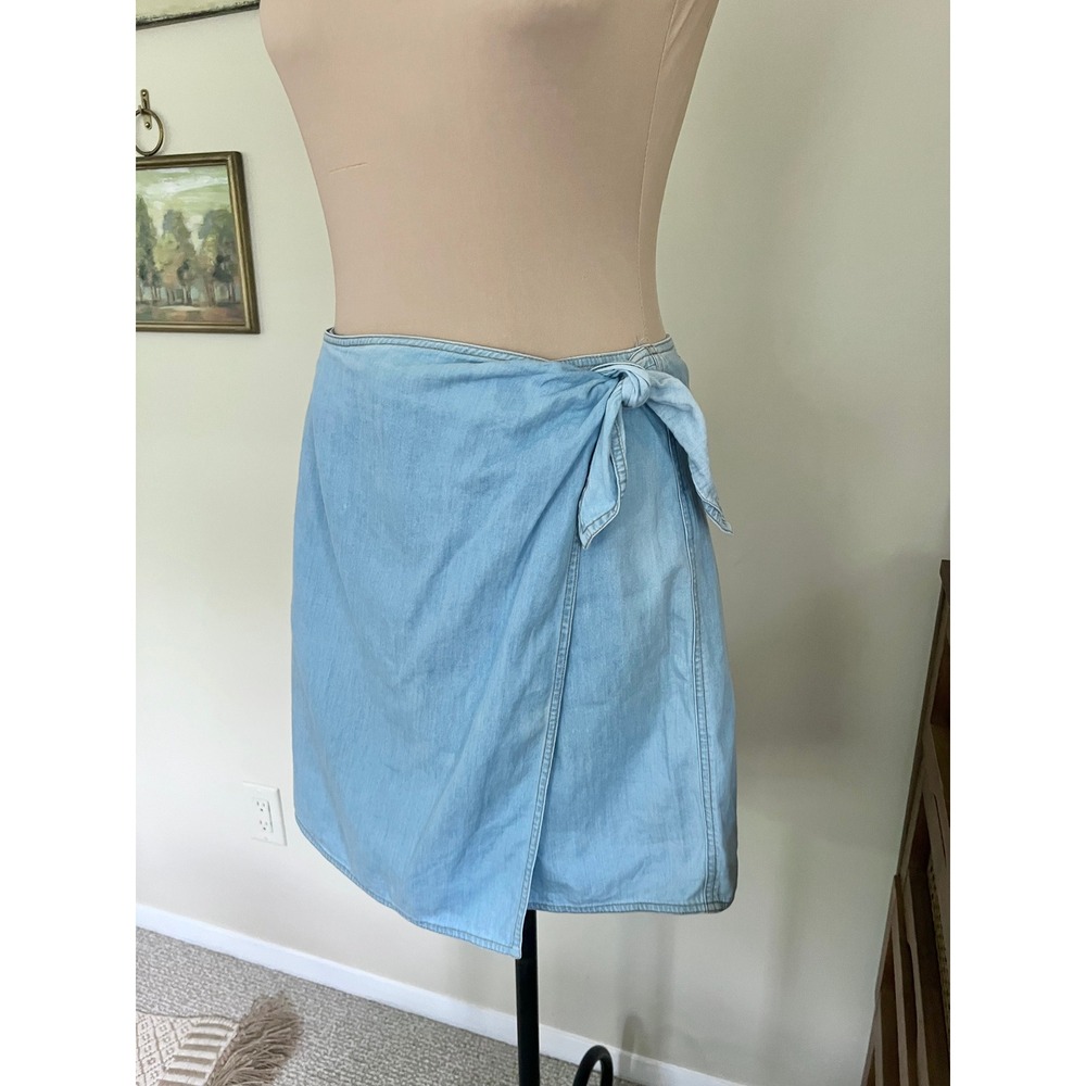 Vintage 90s Liz Wear Denim Wrap Skort - Picture 6 of 7